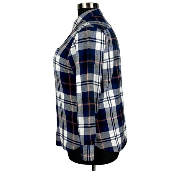 WOOLRICH HLT0669S COTTON PLAID LIGHTWEIGHT FLANNEL BUTTON DOWN SHIRT - Picture 5 of 14